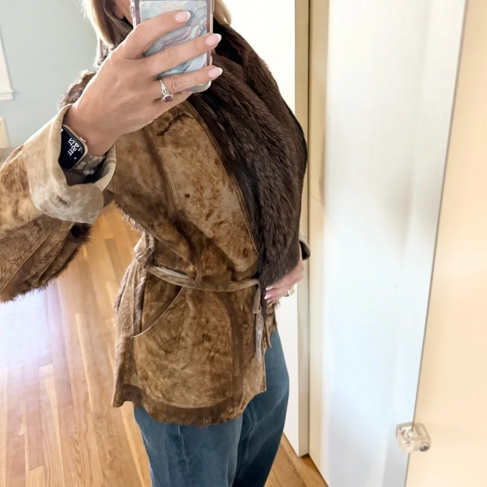 Ben Kahn Reversible Leather and Fur Jacket